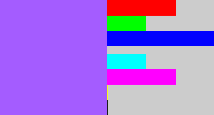 Hex color #a45cff - lighter purple