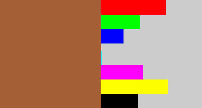 Hex color #a46037 - earth