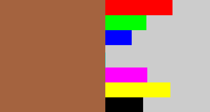 Hex color #a4633f - earth