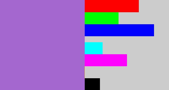 Hex color #a467d0 - amethyst
