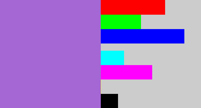 Hex color #a467d4 - amethyst