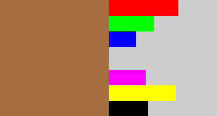 Hex color #a46c3f - earth