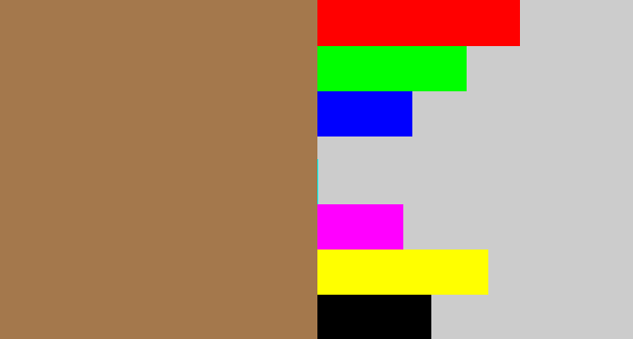 Hex color #a4784c - puce