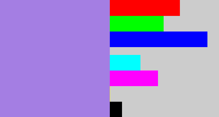 Hex color #a47ee3 - perrywinkle