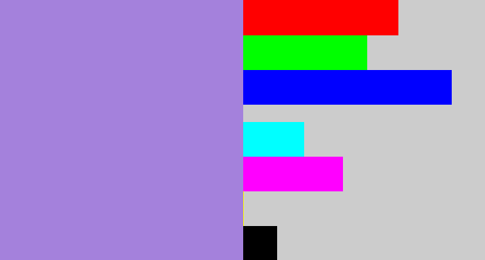 Hex color #a481dc - pale purple