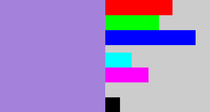Hex color #a482db - pale purple