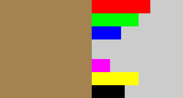 Hex color #a48351 - puce