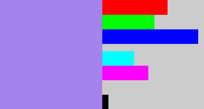 Hex color #a483ef - perrywinkle