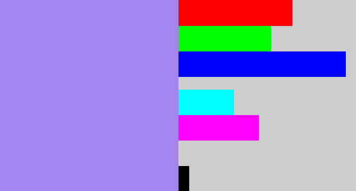 Hex color #a484ef - perrywinkle