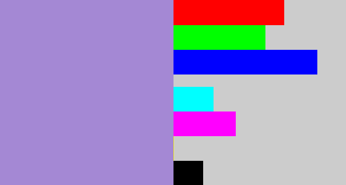 Hex color #a488d4 - pale purple