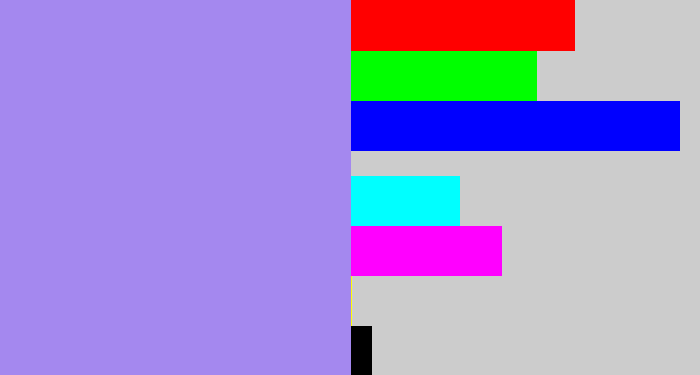 Hex color #a488ef - perrywinkle