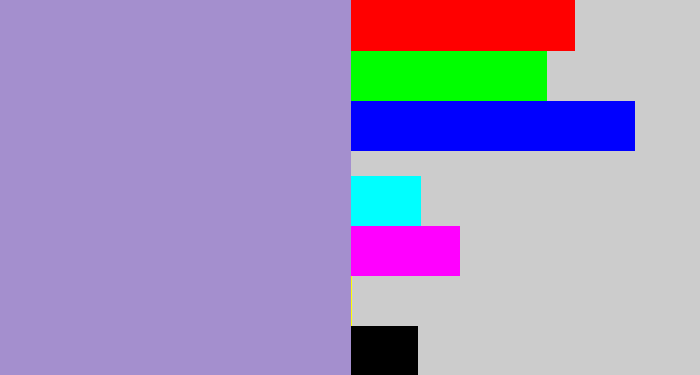Hex color #a48fce - pale purple