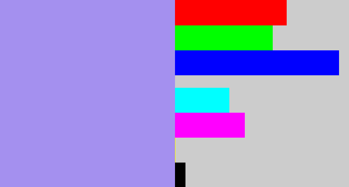Hex color #a490ef - perrywinkle