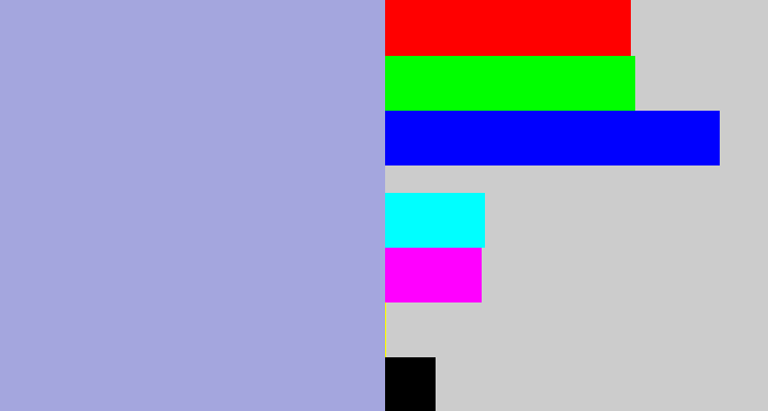Hex color #a4a6de - light grey blue