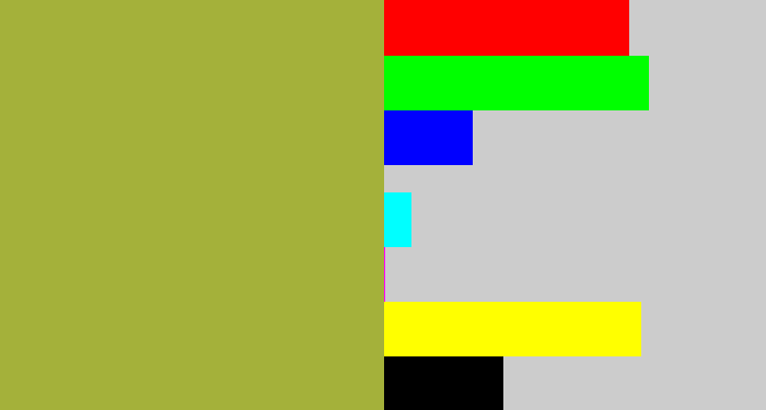 Hex color #a4b13a - booger