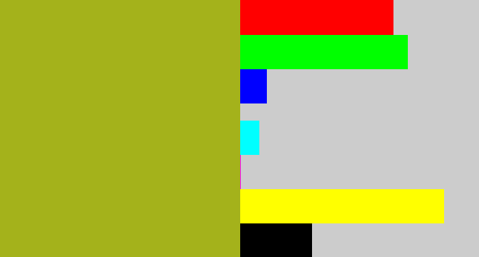 Hex color #a4b21b - pea