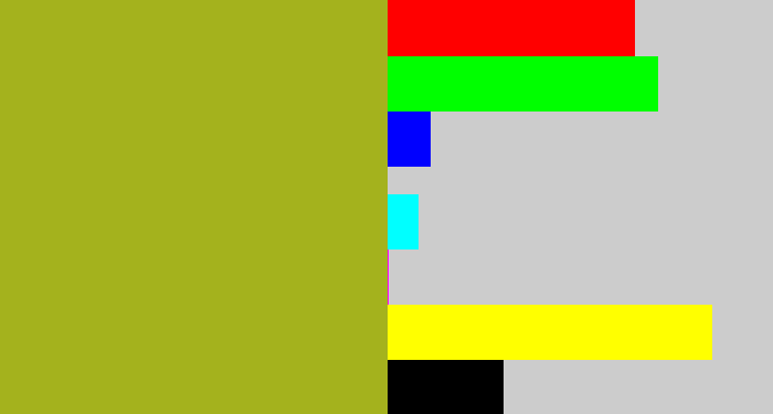 Hex color #a4b21d - pea