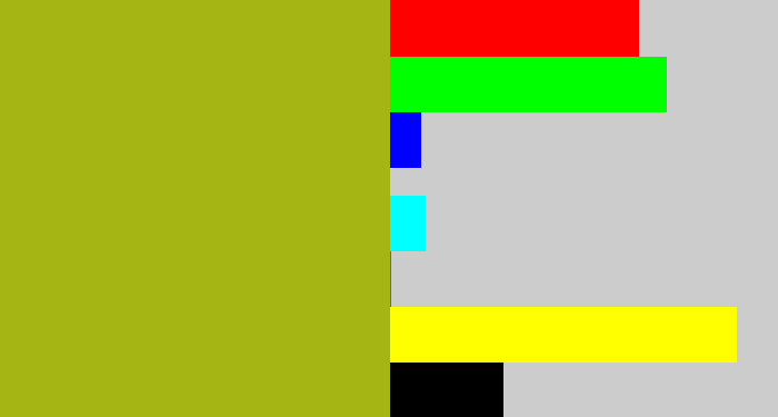 Hex color #a4b514 - gross green