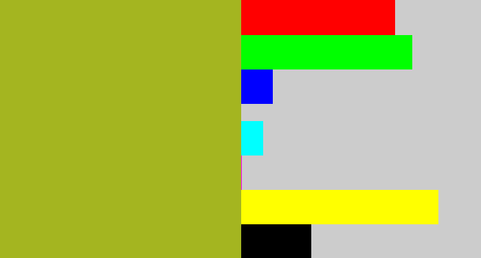 Hex color #a4b520 - pea