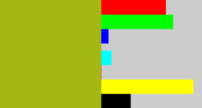 Hex color #a4b611 - snot