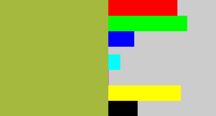 Hex color #a4b93d - booger
