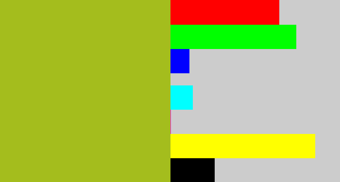 Hex color #a4bd1d - pea