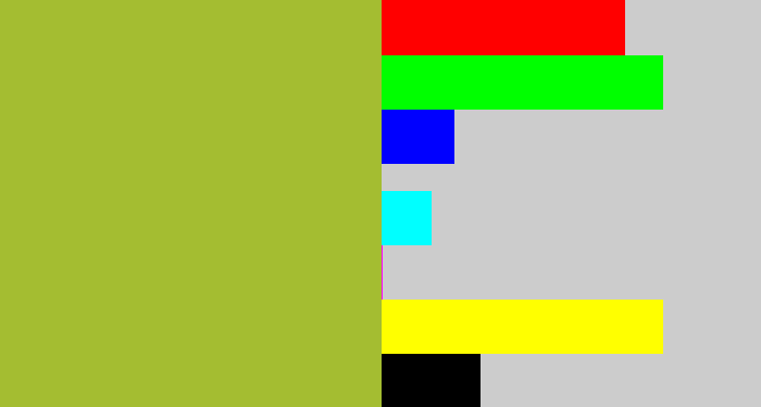 Hex color #a4bd31 - sick green