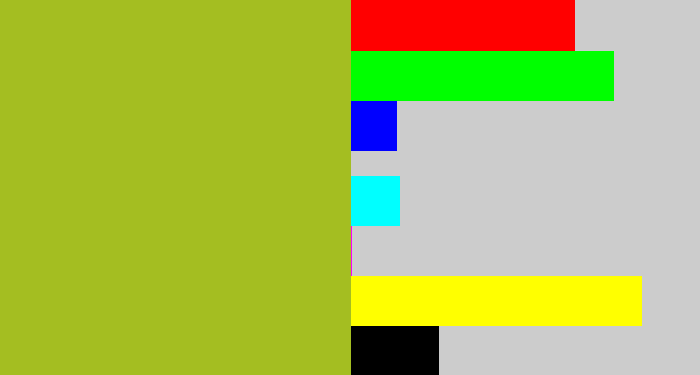 Hex color #a4be21 - pea