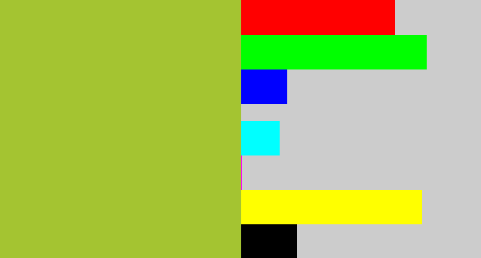 Hex color #a4c431 - sick green