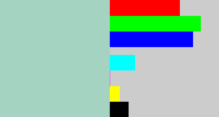 Hex color #a4d4c1 - light teal