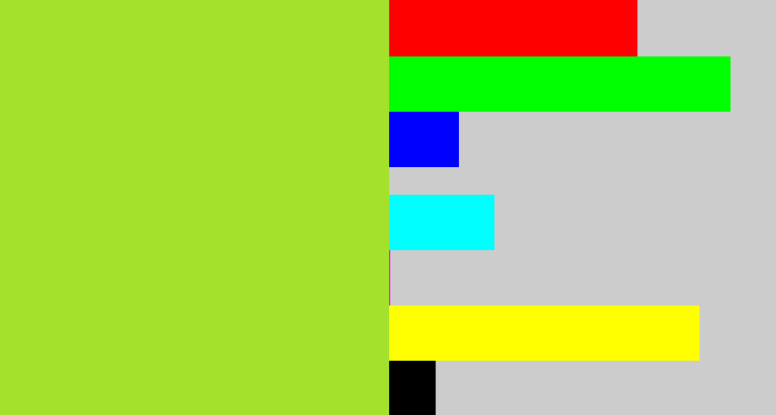 Hex color #a4e12d - yellowish green