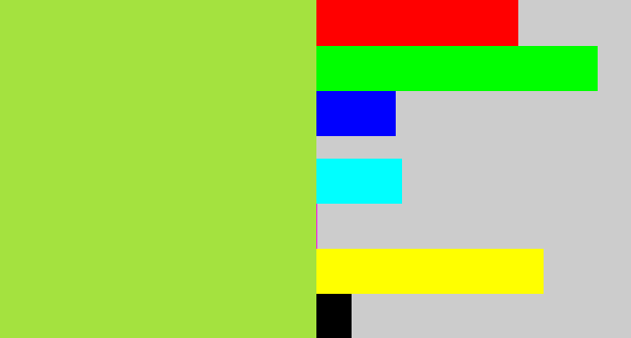 Hex color #a4e23f - kiwi