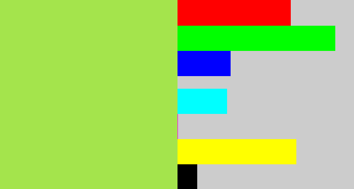 Hex color #a4e44c - kiwi
