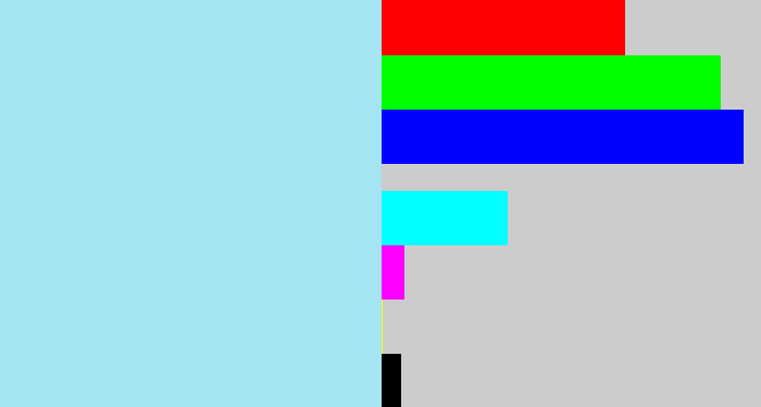 Hex color #a4e4f3 - robin's egg blue