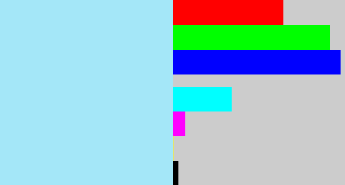 Hex color #a4e7f8 - robin's egg blue