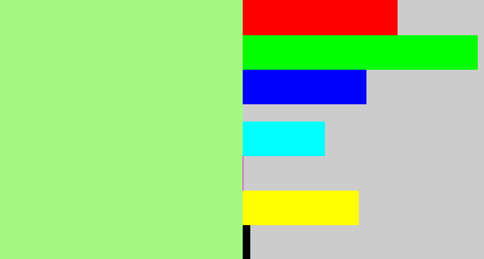 Hex color #a4f882 - light green