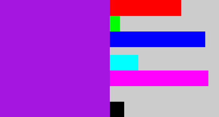 Hex color #a517df - violet