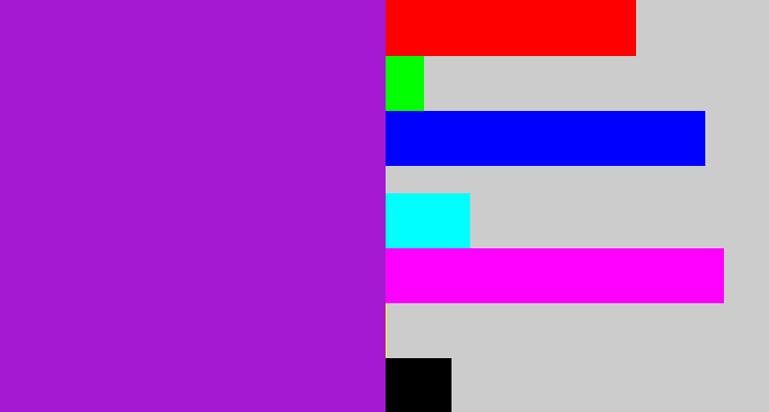 Hex color #a519d3 - vibrant purple