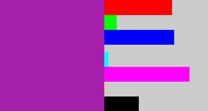 Hex color #a51fac - barney