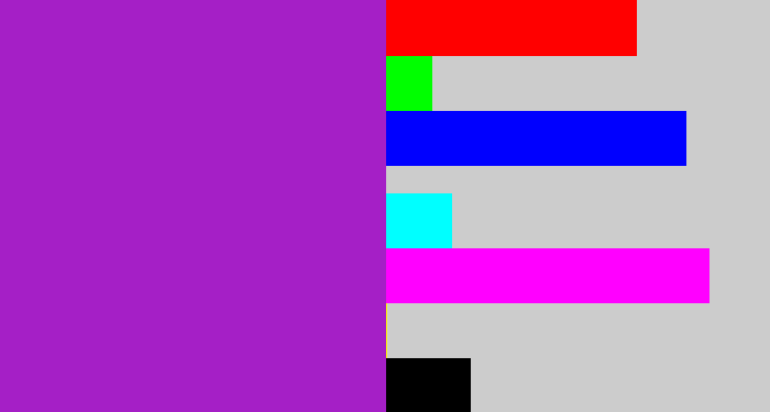 Hex color #a51fc6 - barney