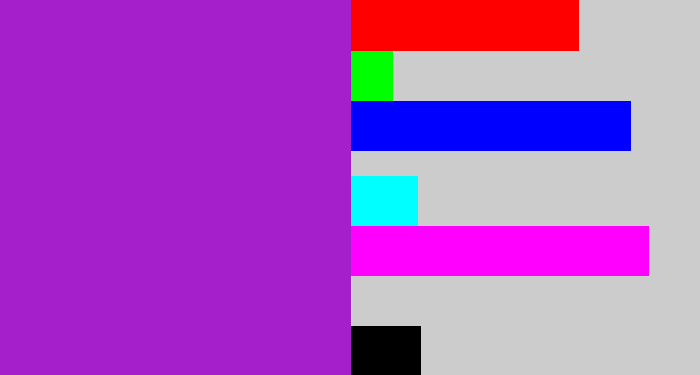 Hex color #a51fcb - barney