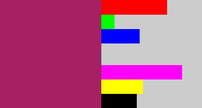 Hex color #a52161 - dark fuchsia