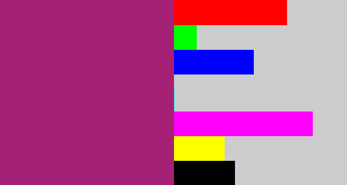 Hex color #a52175 - warm purple