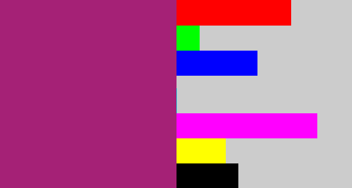 Hex color #a52176 - warm purple