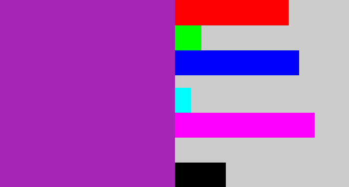 Hex color #a525b5 - barney
