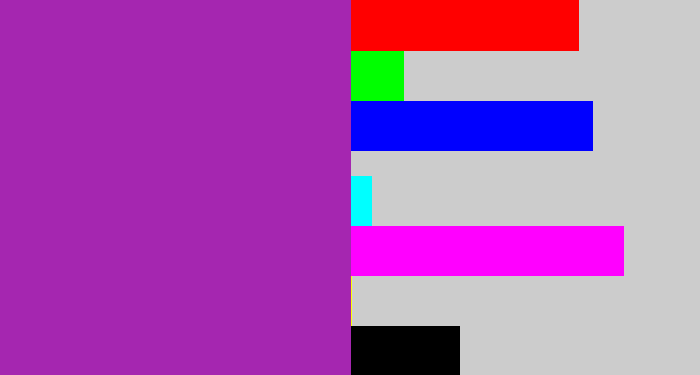 Hex color #a526b0 - barney