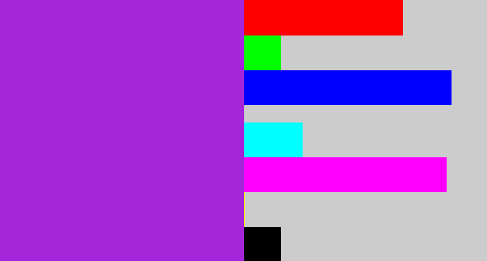 Hex color #a526da - violet