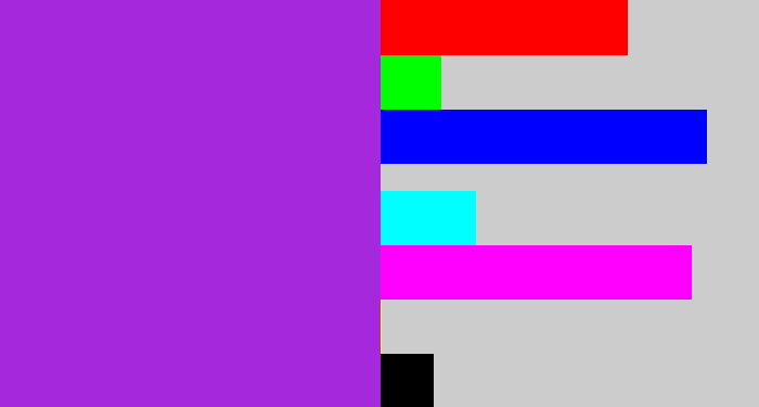 Hex color #a528dc - violet