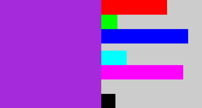 Hex color #a52adc - violet