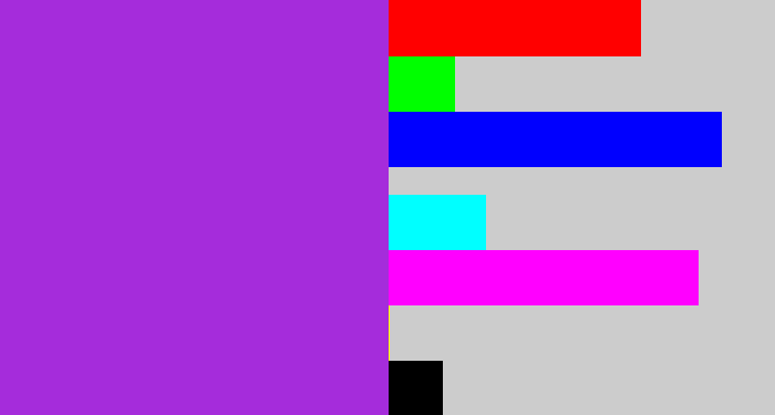 Hex color #a52cdb - violet